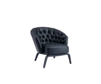 Silla de cuero negro 